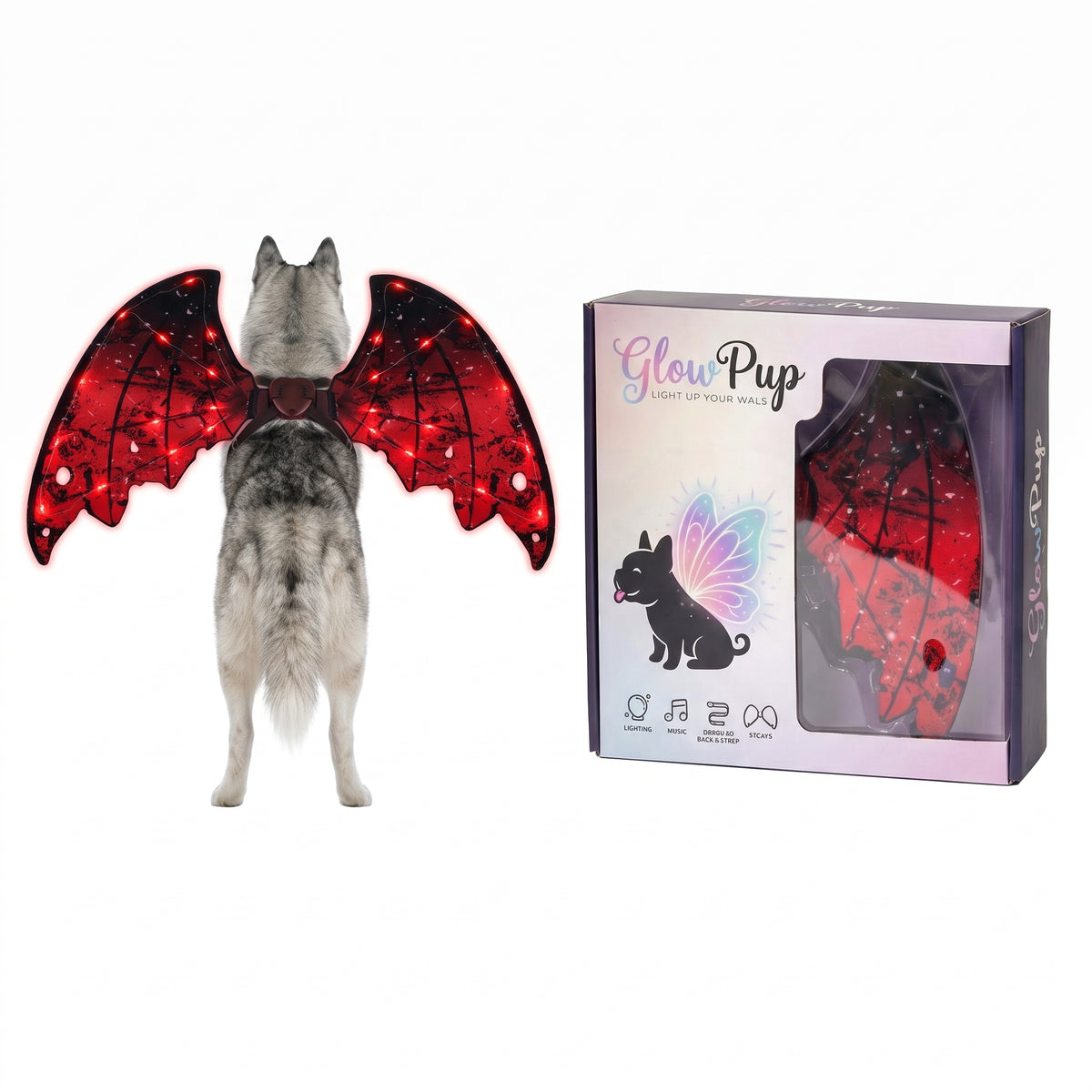 GlowWings™ — LED Dog Wings