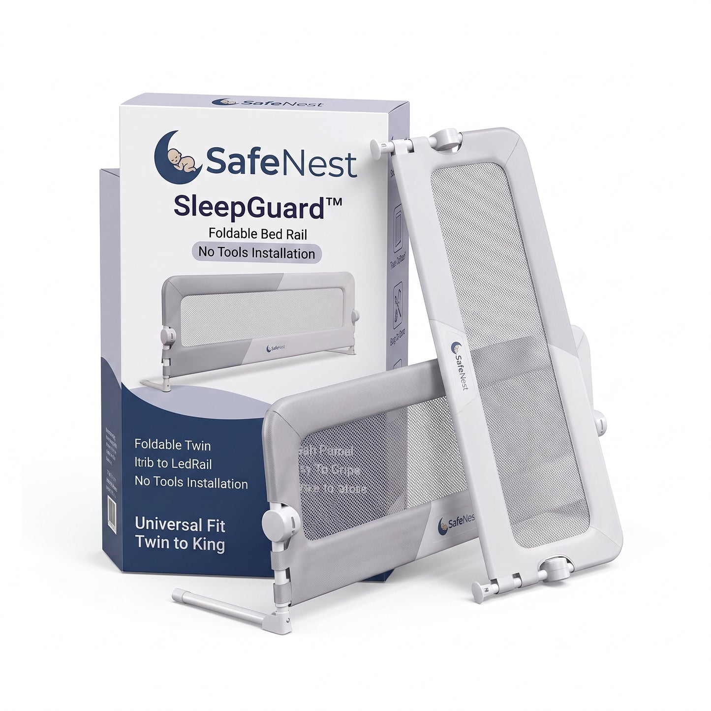 SleepGuard™ — Foldable Bed Safety Rail