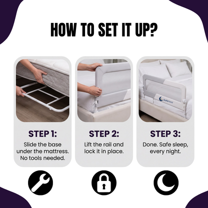 SleepGuard™ — Foldable Bed Safety Rail