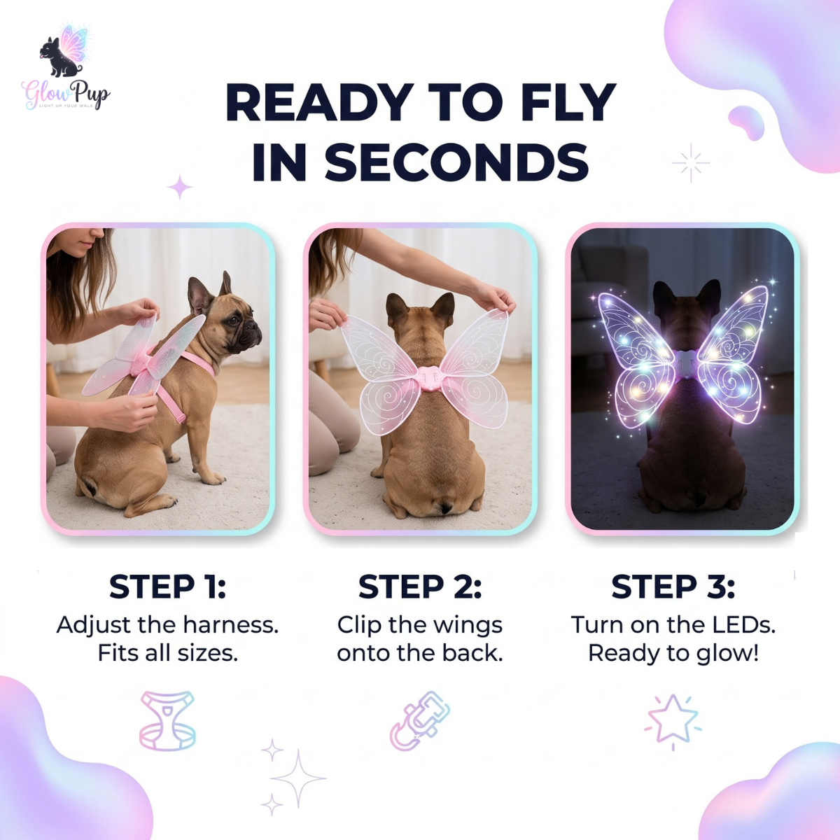 GlowWings™ — LED Dog Wings